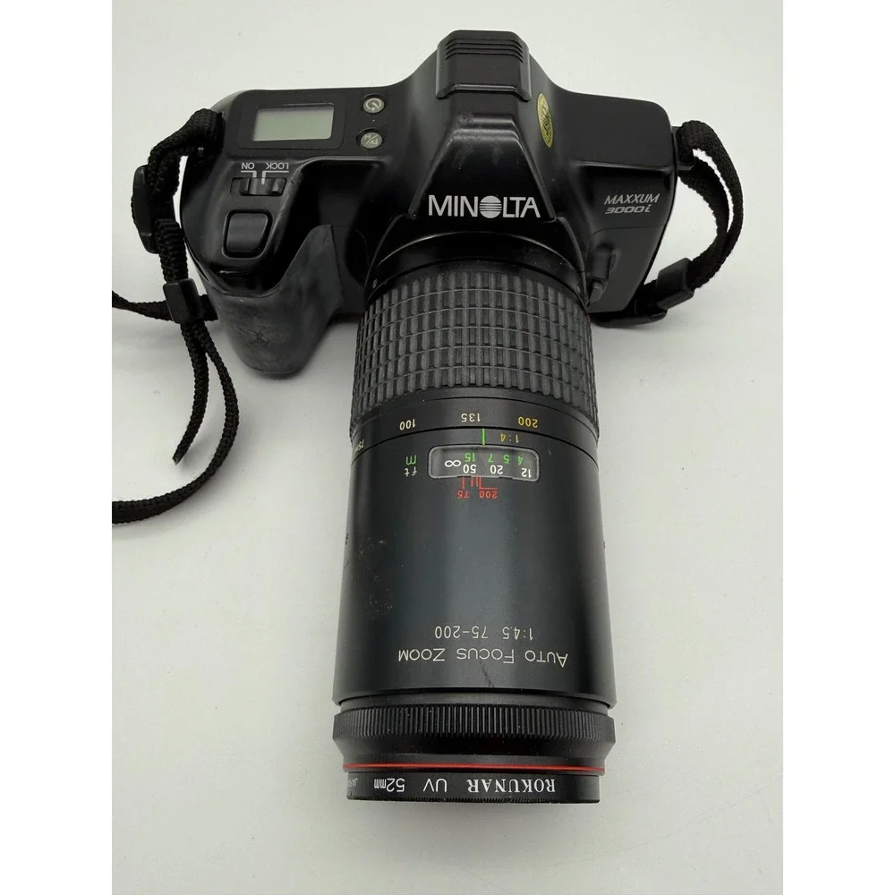 Minolta Maxxum 7000 & 3000i 35mm SLR Camera Bundle 75-200mm 100-300mm Lenses